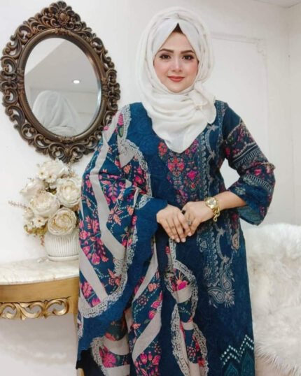 Cotton salwar and veil