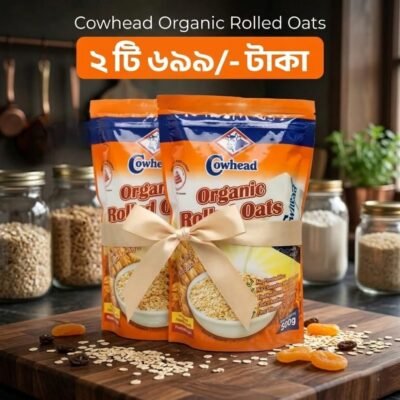 Cowhead Organic Rolled Oats-500g (Pack of 2 Combo Offer)